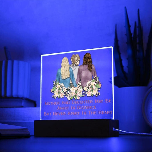 Mother & Daughter May Be Apart In Distance But Never Apart In The Heart. A Wonderful Loving Gift For Your Mother To Cherish Forever!