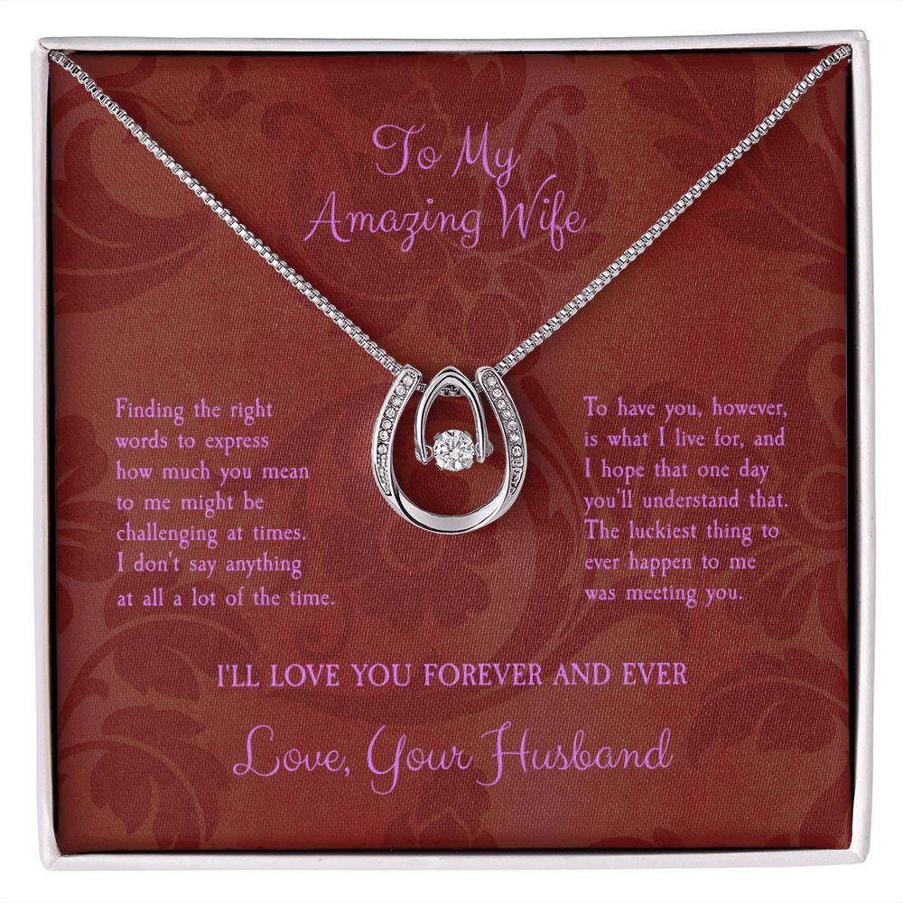 To My Amazing Wife...Lucky In Love Necklace