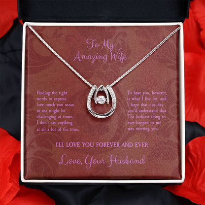 To My Amazing Wife...Lucky In Love Necklace