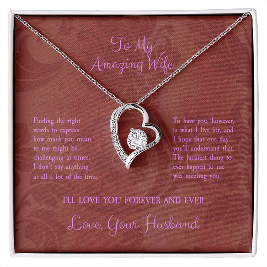 To My Amazing Wife...Forever Love Necklace
